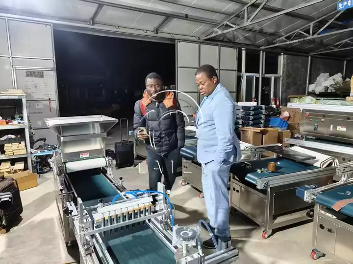 onion nursery seedling machine customer visit