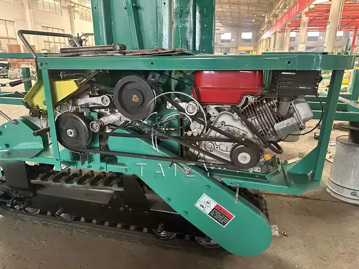 crawler transplanter engine and track assembly