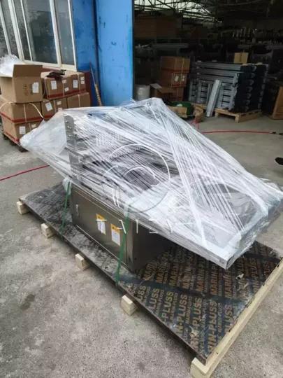 nursery seeding machine wrapped for shipment